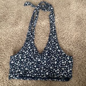 Blue floral halter top NWT